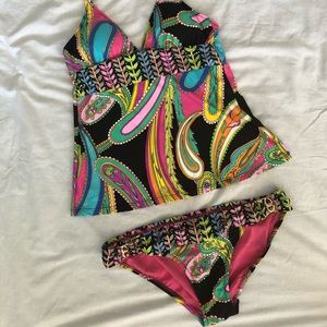 Trina Turk 2pc Tankini Swimsuit